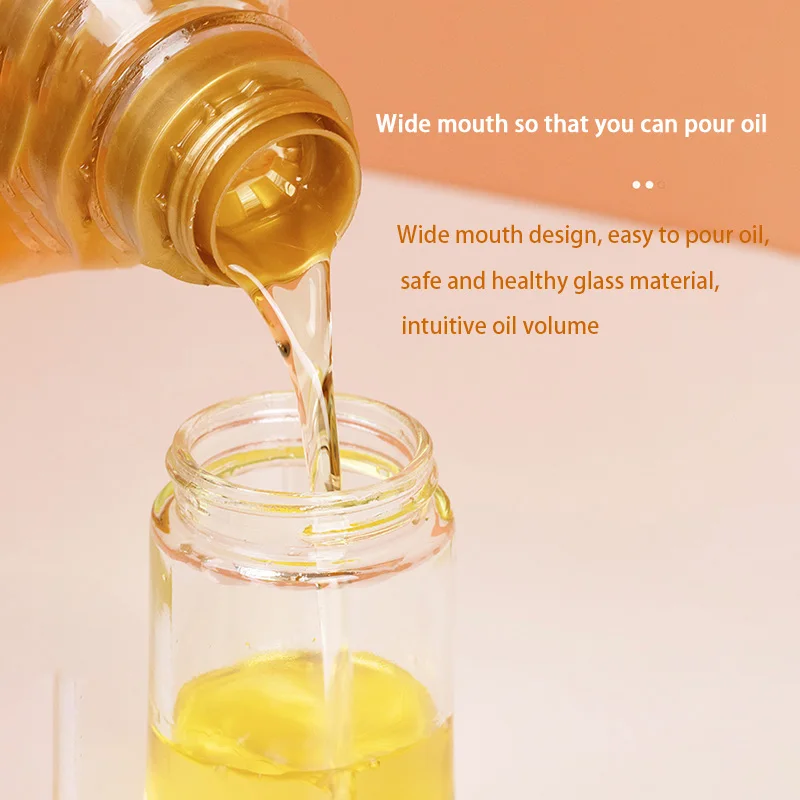 Glass Olive Oil Dispenser Brush 2 In 1 Portable Oil Dispenser Silicone Brush Quantitative Oil