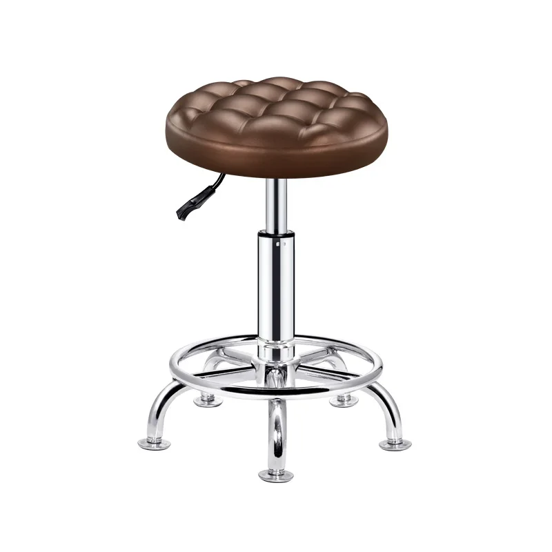 Rotatable Bar Stool Bar Table Lift Chair Beauty Barber Chair Pulley Round Stool for Salon
