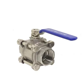 Stock High-Quality BSTV 3PC Ball Valve -3in (DN80) 316 SS, Manual Control for Various Media: Gas, Water, Oil