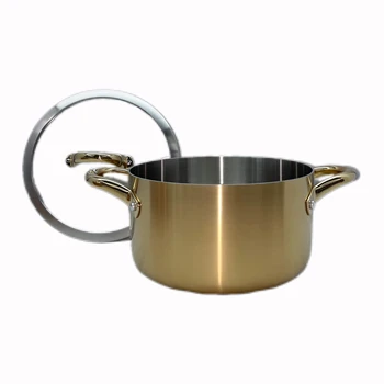 20/24 cm Rose Gold/Champagne Gold PVD Stainless Steel Stockpot Sets