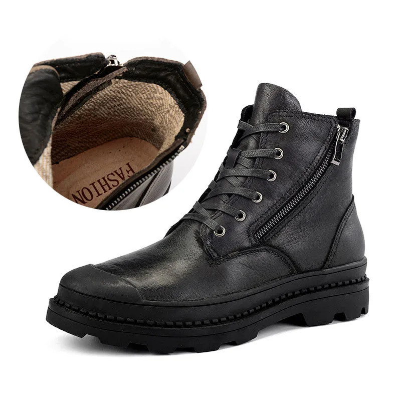 Zapatos De Conducción De Cuero Para Hombre,Botas De Moto A Prueba De  Salpicaduras,Con Cremallera Lateral,Para Invierno - Buy Color Negro Botas  Para Hombres,Para Hombre De Cuero Con Cremallera Botas,Para Hombre De Cuero