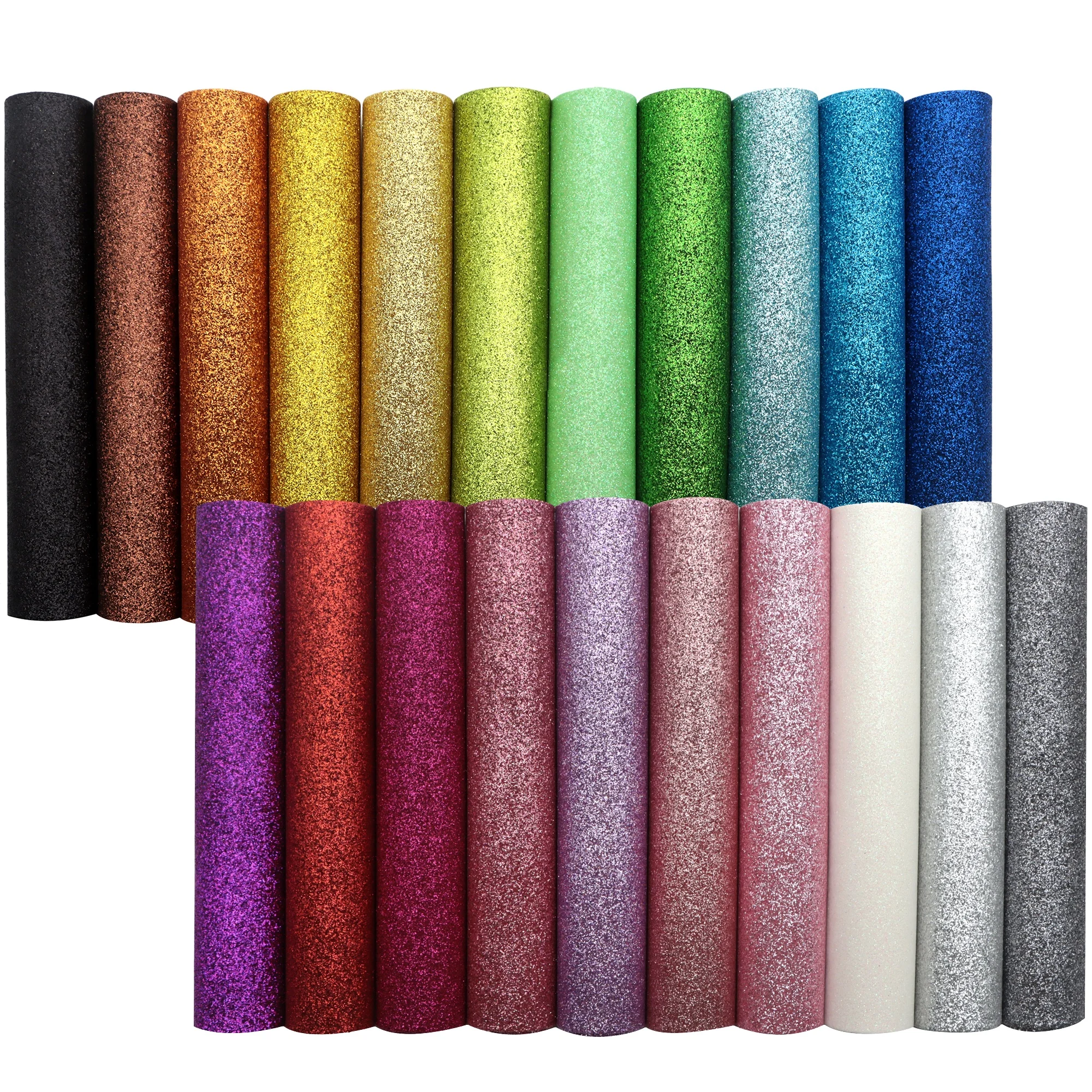 20x34cm Bulk Plain Color Superfine Glitter pvc Faux Synthetic Leather Fabric Sheet For Hair Bows Making 54204