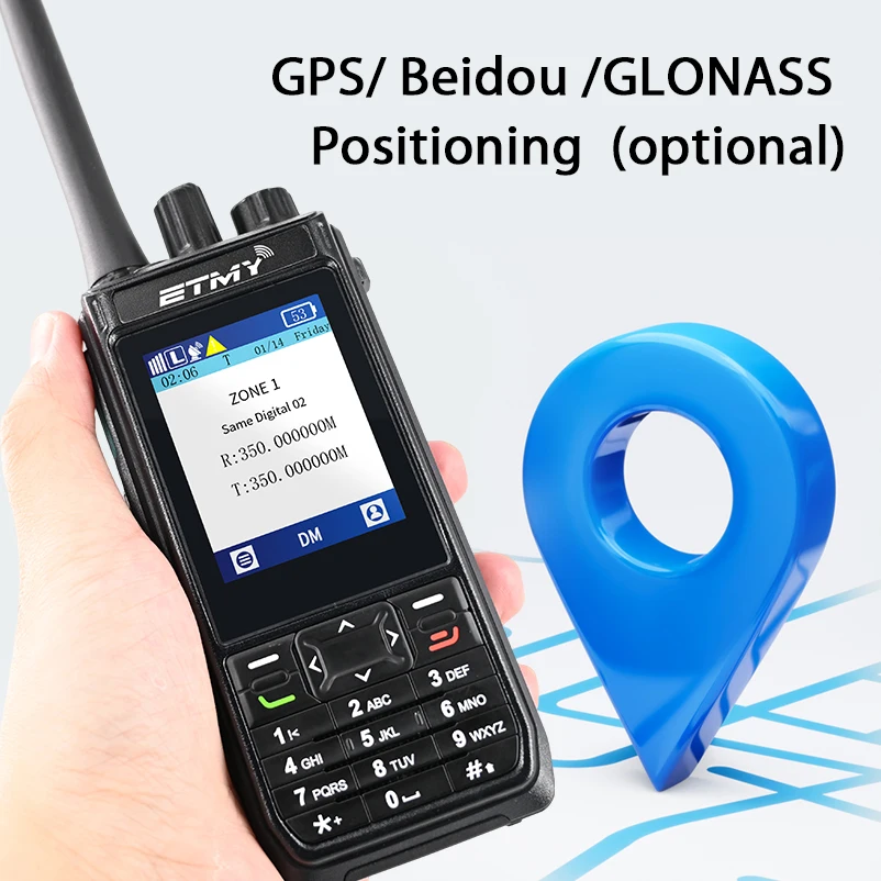 DMR Tier 3 NXDN Trunked Digital Handheld Walkie Talkie Two Way Radio Etmy AP35 GPS Professional AES 256 Encrypted Handheld Radio