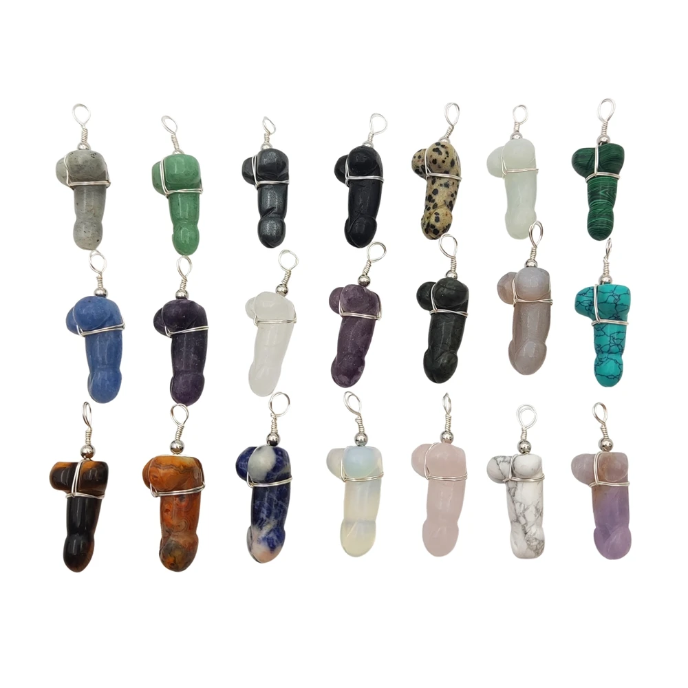 Wholesale Jewelry Mini Carved Small Genital Crafts Wire Wrapped Gemstone  Penis Pendant Mixed Crystal Phallus Necklace For Unisex - Buy Penis  Necklace, wire Wrapped Crystal Necklace, carved Stone ...