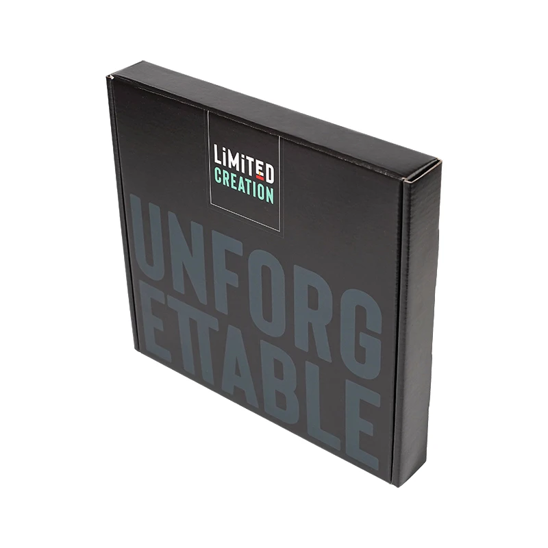 Small Folded Corrugated Shipping Box with Recycled Materials Glossy Matt Lamination Embossing for Packing Gift