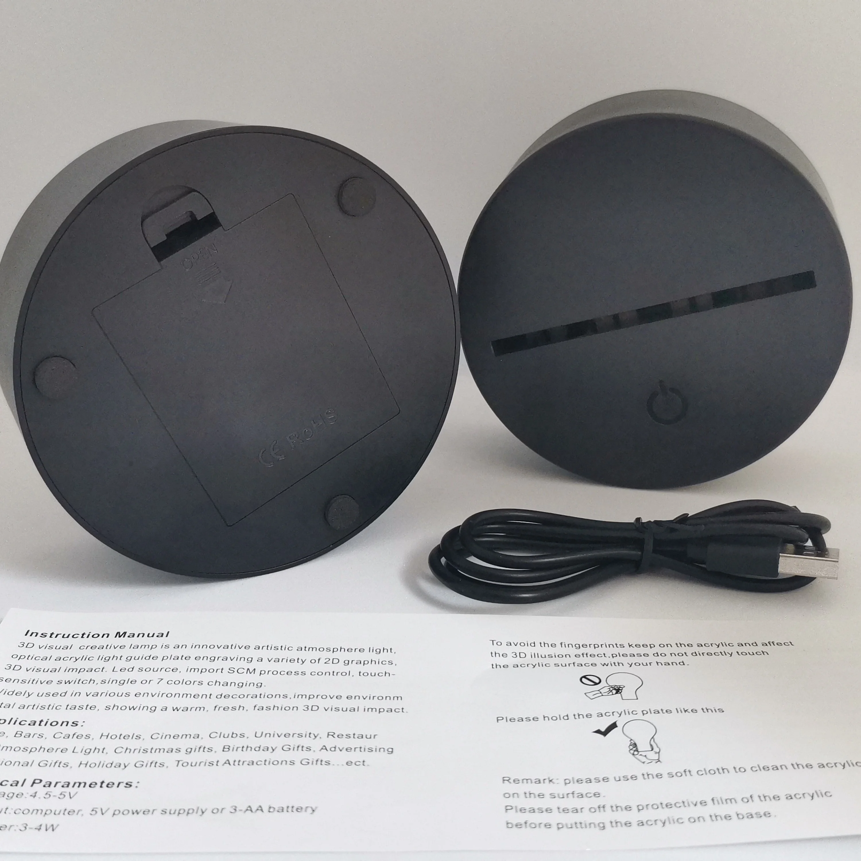 3d Night Light Lamp Base 16 Colors Led Light Display Base With Remote