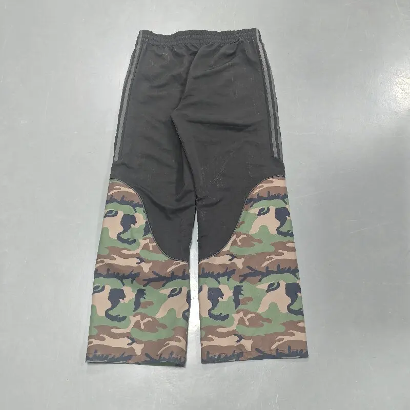Camouflage Blocked Nylon Windbreaker Matching Joggers Pant Set Lightweight Breathable Jogging Tracksuit Men Streetwear Apparel gallery 3