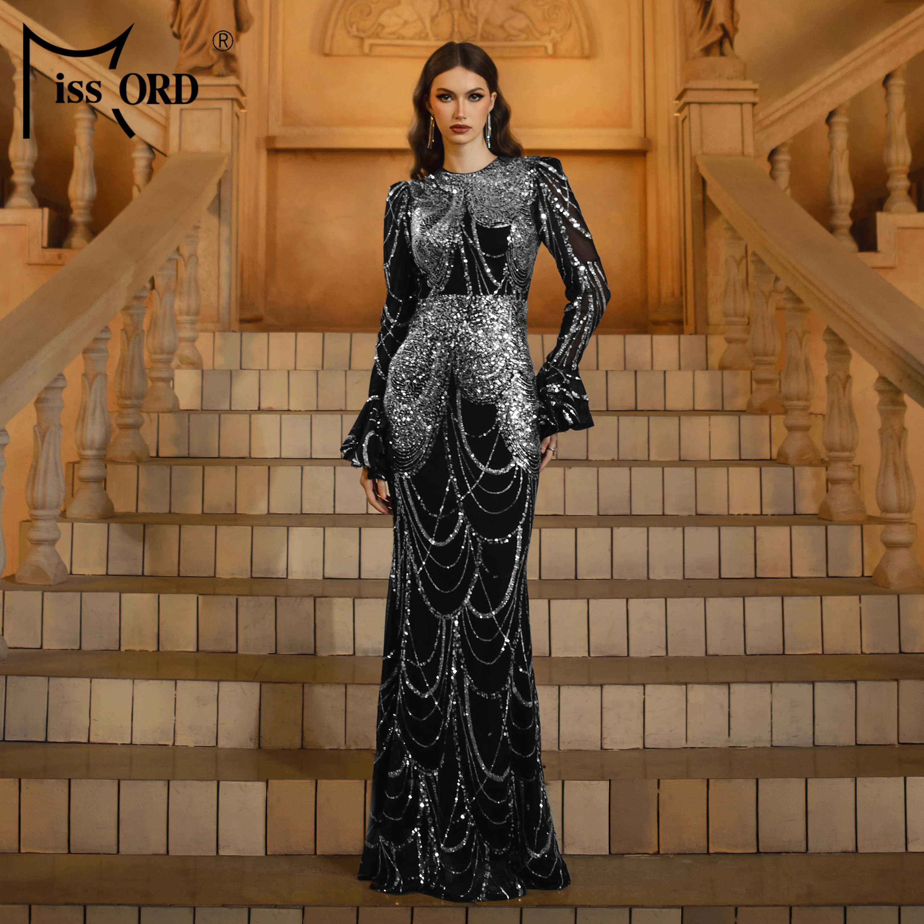 Full Sleeve Mermaid Black Sequin Hijab Arabic Istanbul Moroccan Turkish Dubai Muslim Modest Long Evening Dresses for Women Full Sleeve Mermaid Black Sequin Hijab Arabic Istanbul Moroccan Turkish Dubai Muslim Modest Long Evening Dresses for Women