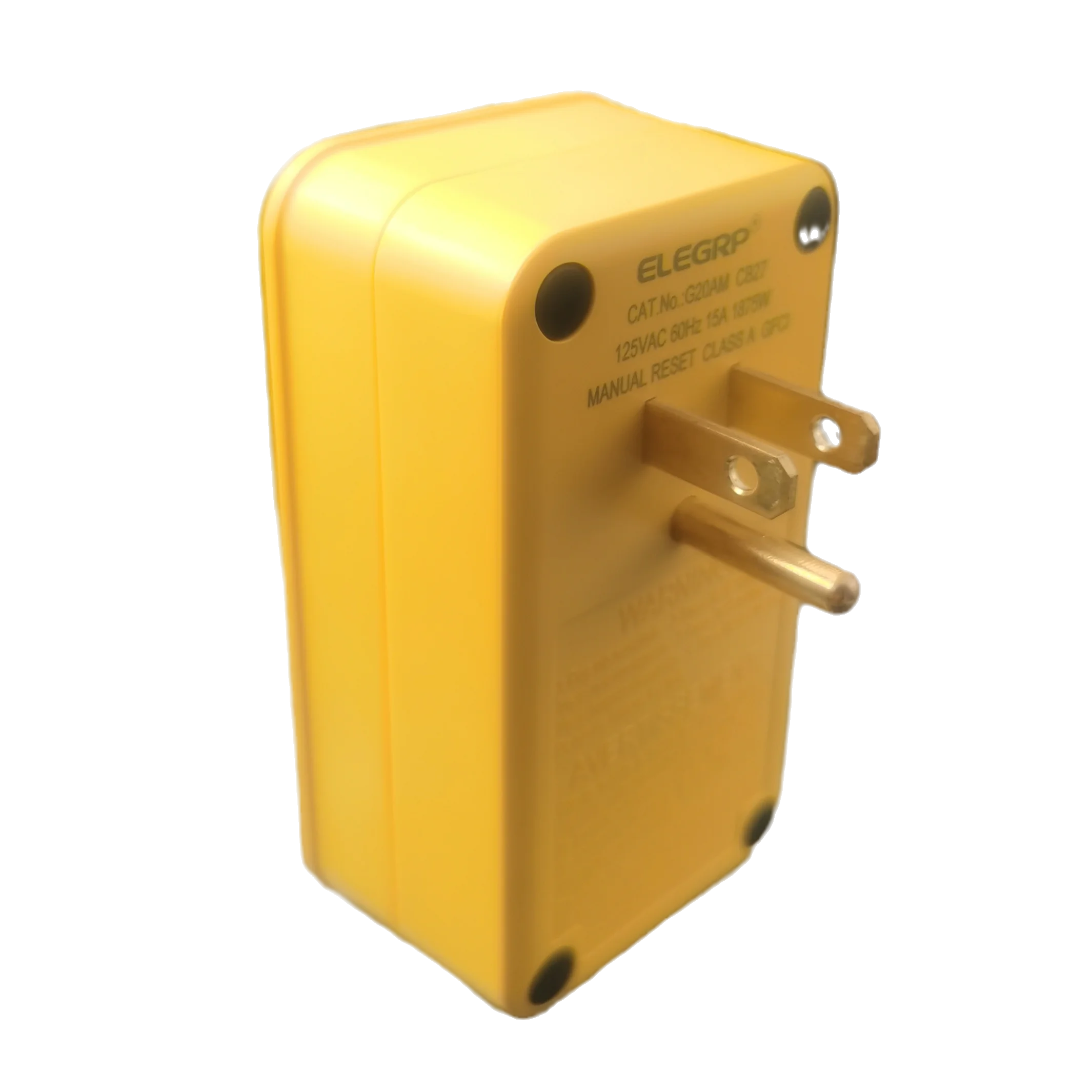 3 Prong Selftest Gfci Adapter 3 Pin Gfci Plug With Outlet 1875w Manual