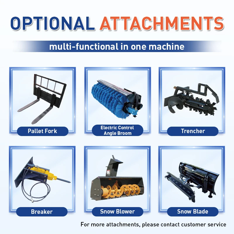 LTMG Crawler Skid Steer Loader diesel 45KW 55 KW 75HP 700KG 850KG  Mini Skid Steer Loader Carregador with Quick Hitch