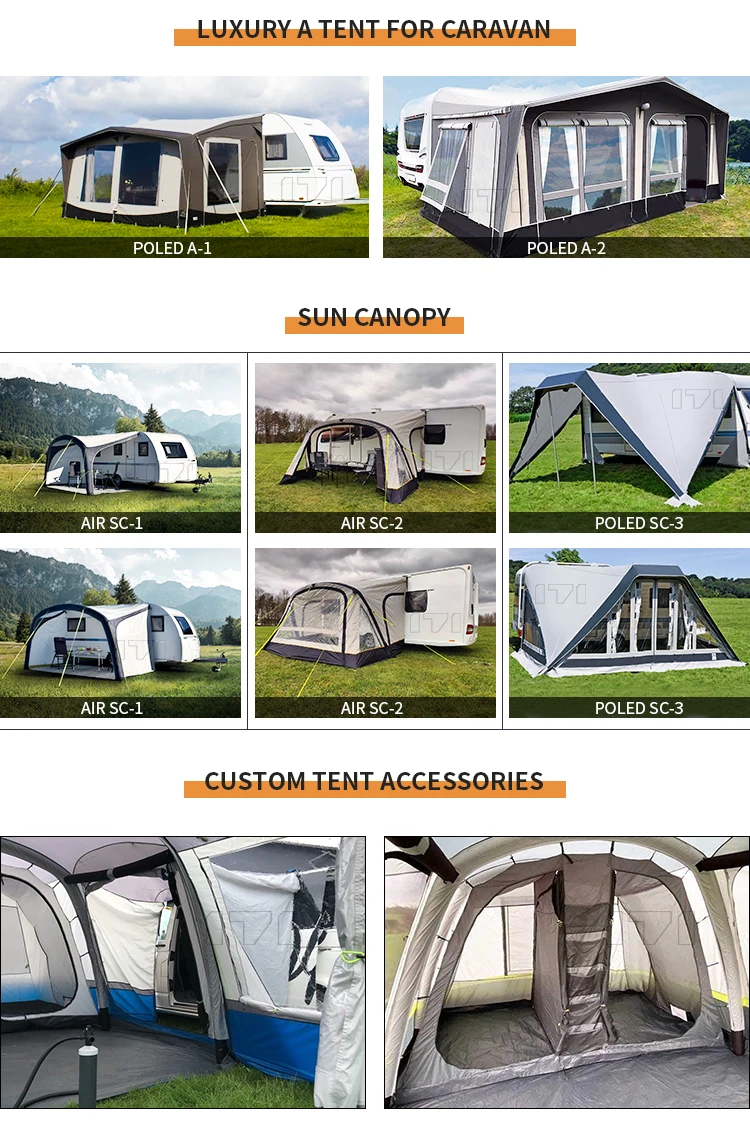 8ft X 6ft Compact Air Awning Tent Room Extension For Caravan Motorhome