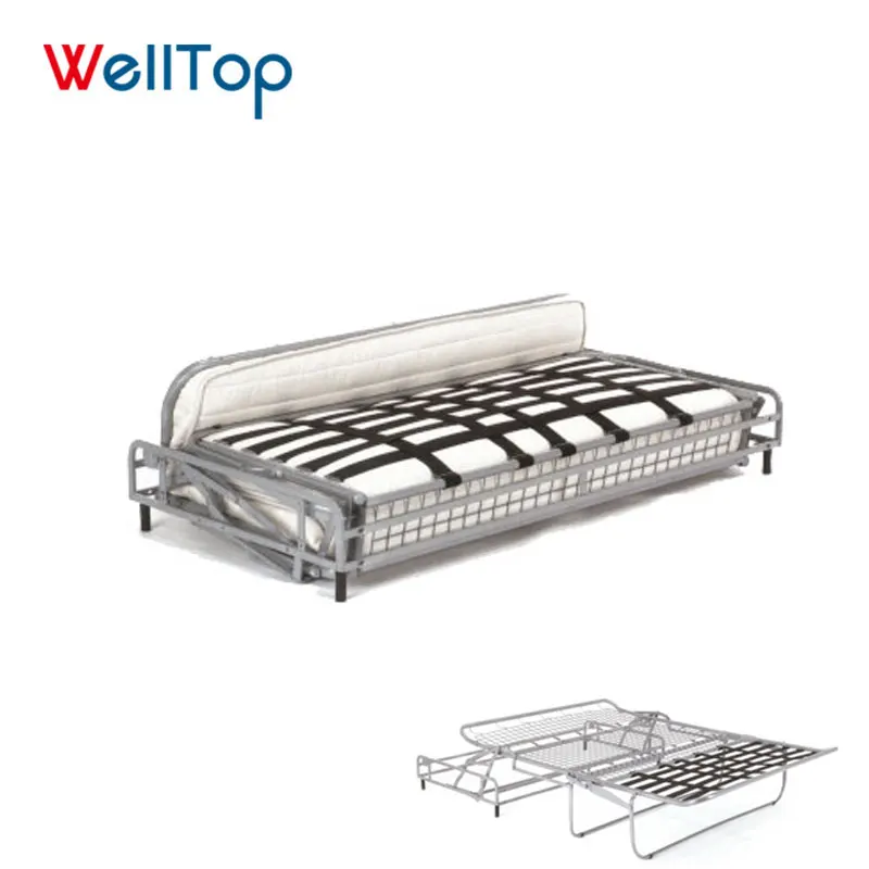 New Design Double Flip Folding Metal Sofa Come Cum Bed Set Mechanism