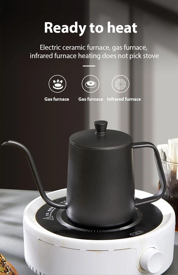 Klp 350ml 600ml Hand Drip Kettle Coffee Pot Pour Over 304 Stainless