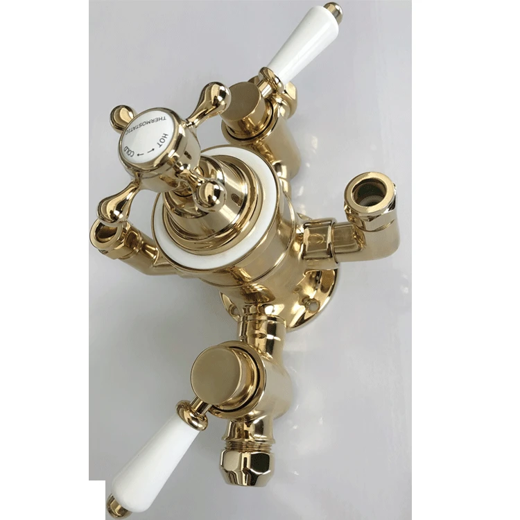 Traditional Brass Triple Function Exposed Thermostatic Shower System manufacture
