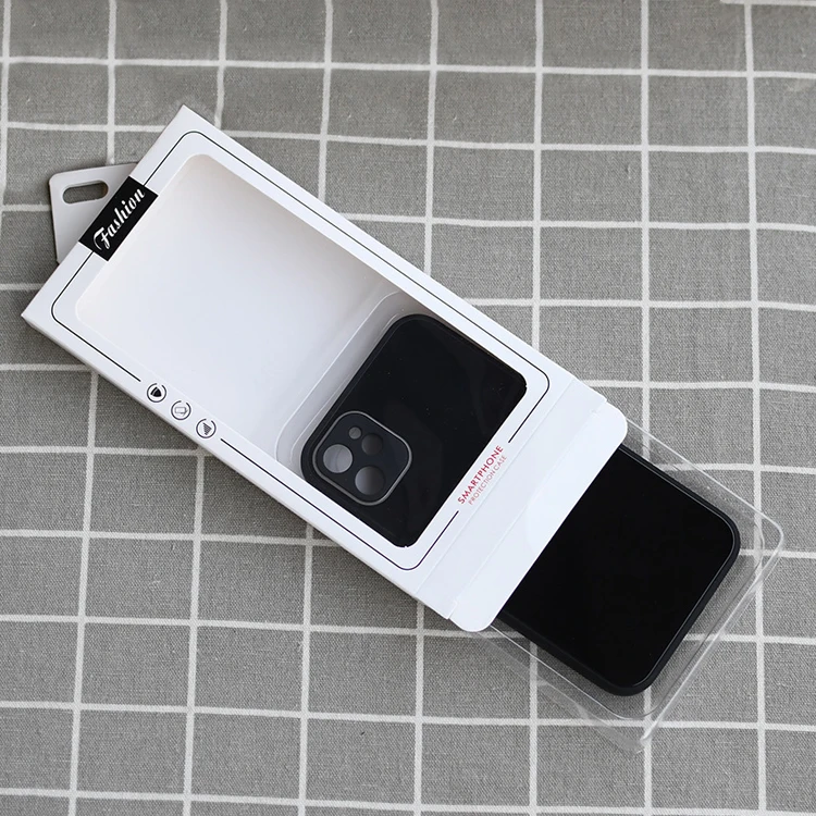 Universal Custom Printed Cell Phone Case Packaging Box Luxury Mobile Phone Case Package With Window for Iphone