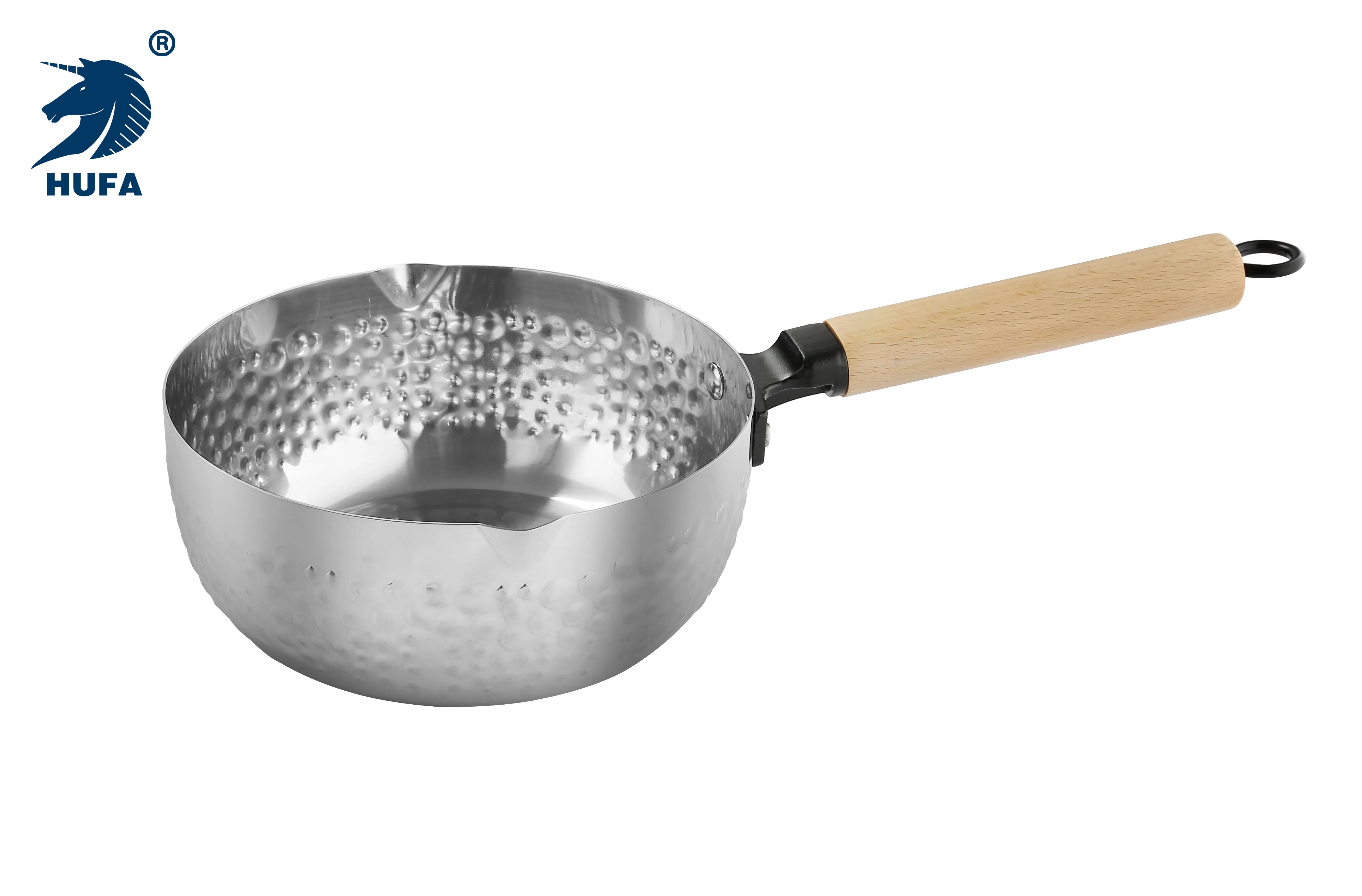 Кухонная посуда в японском стиле, кастрюля для приготовления супа, соуса из нержавеющей стали, кастрюля для ресторана с деревянной ручкой