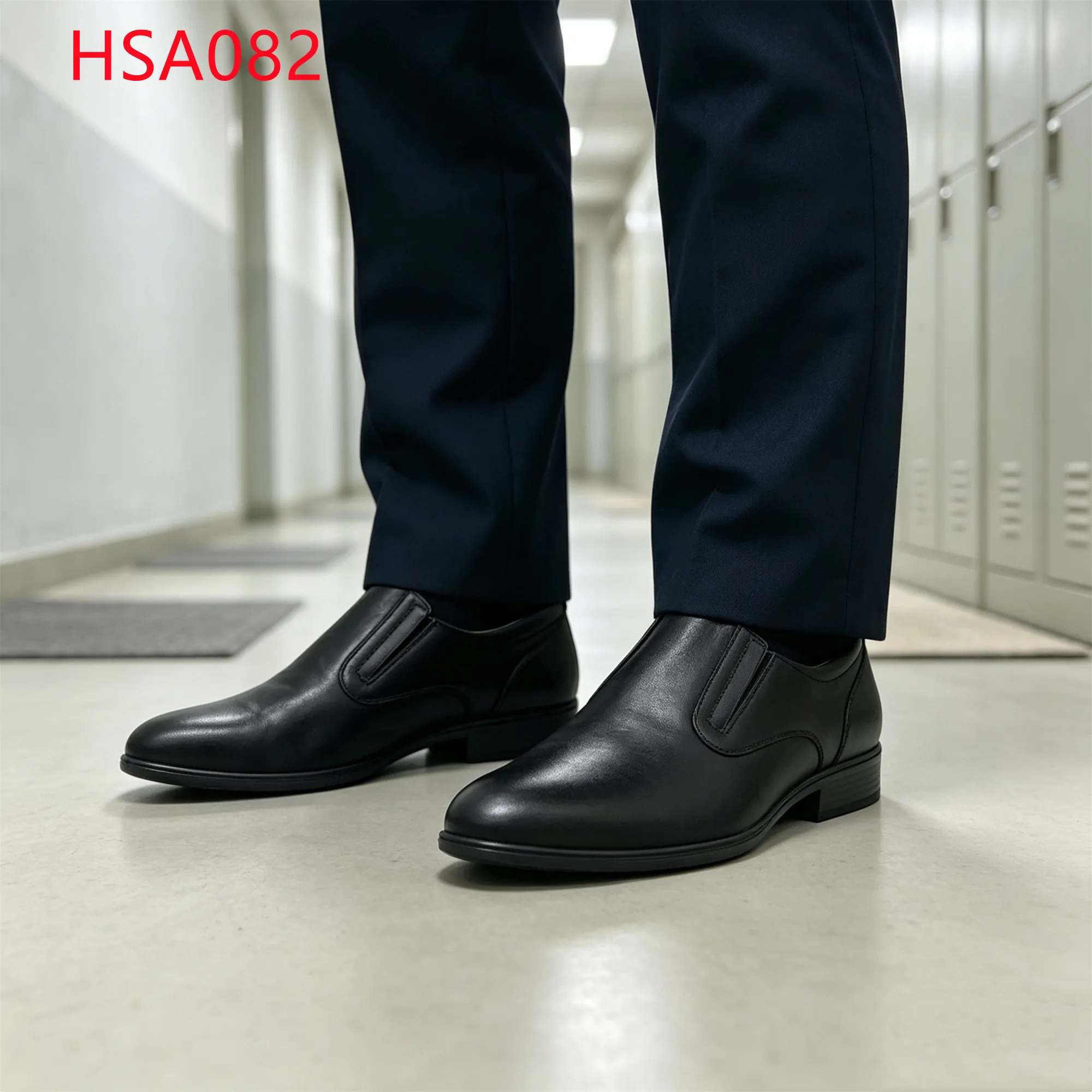 LXG,Summit sharp Toe Design Hua Singh Men Leather Shoes Business Meetings White Natural Leather Lining Men Uniform Shoes HSA082