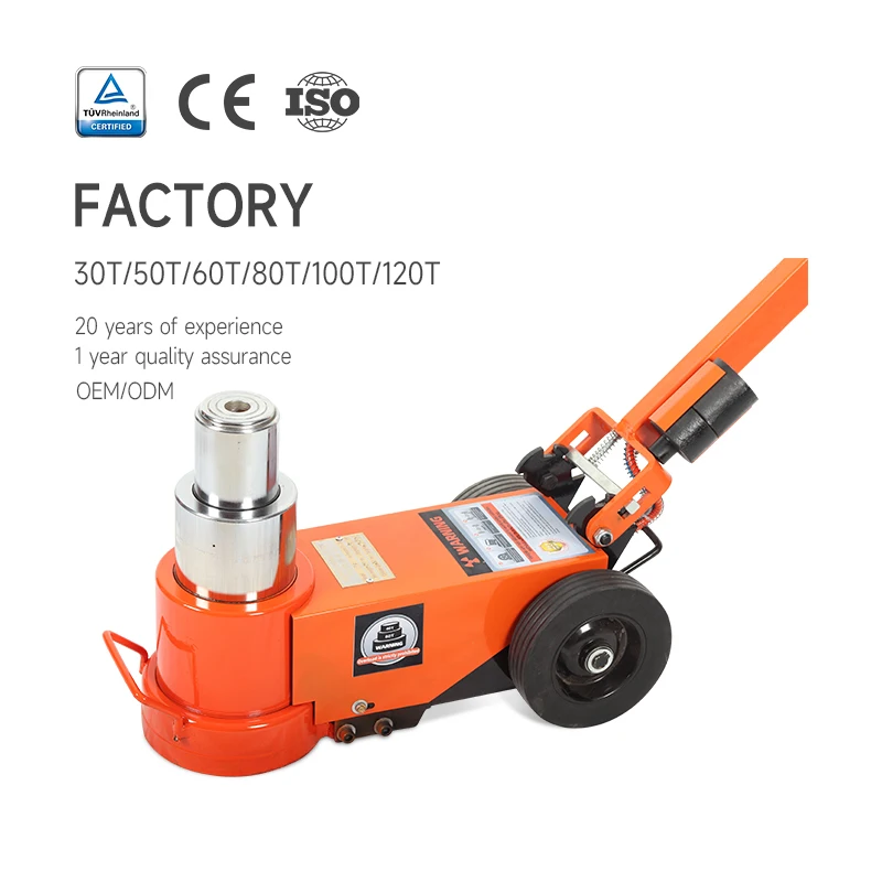 High Performance 50ton 4 Ton Trolley Jack Dongkrak Alat Bantu Barang Heavy Duty Air Jack