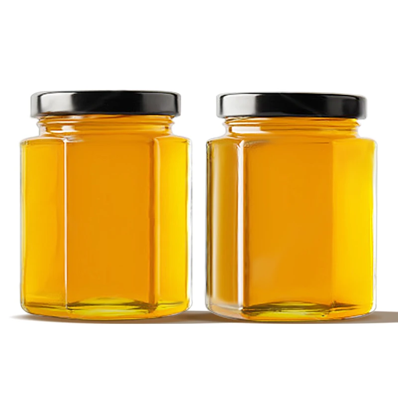 250g 500g 1000g Empty Honey Bottles With Wooden Lid Spoon And Dipper