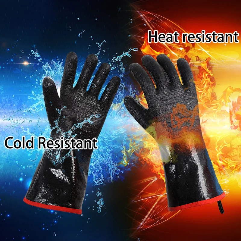 Перчатки для барбекю термостойкие неопреновые перчатки 18 дюймов духовки