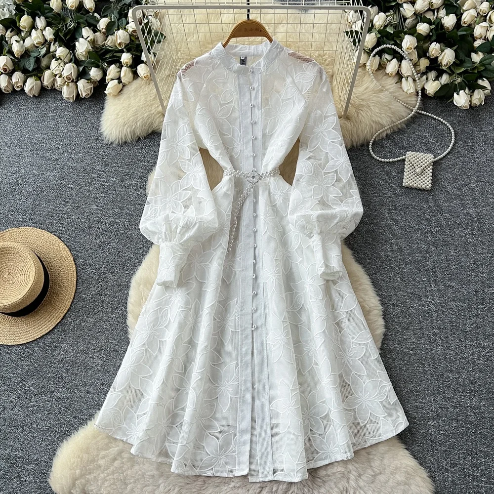 white satin lace maxi dress A.L.C. Women's Alessia Textured Satin and Lace Maxi Dress in Creme, Size 6 main image 0