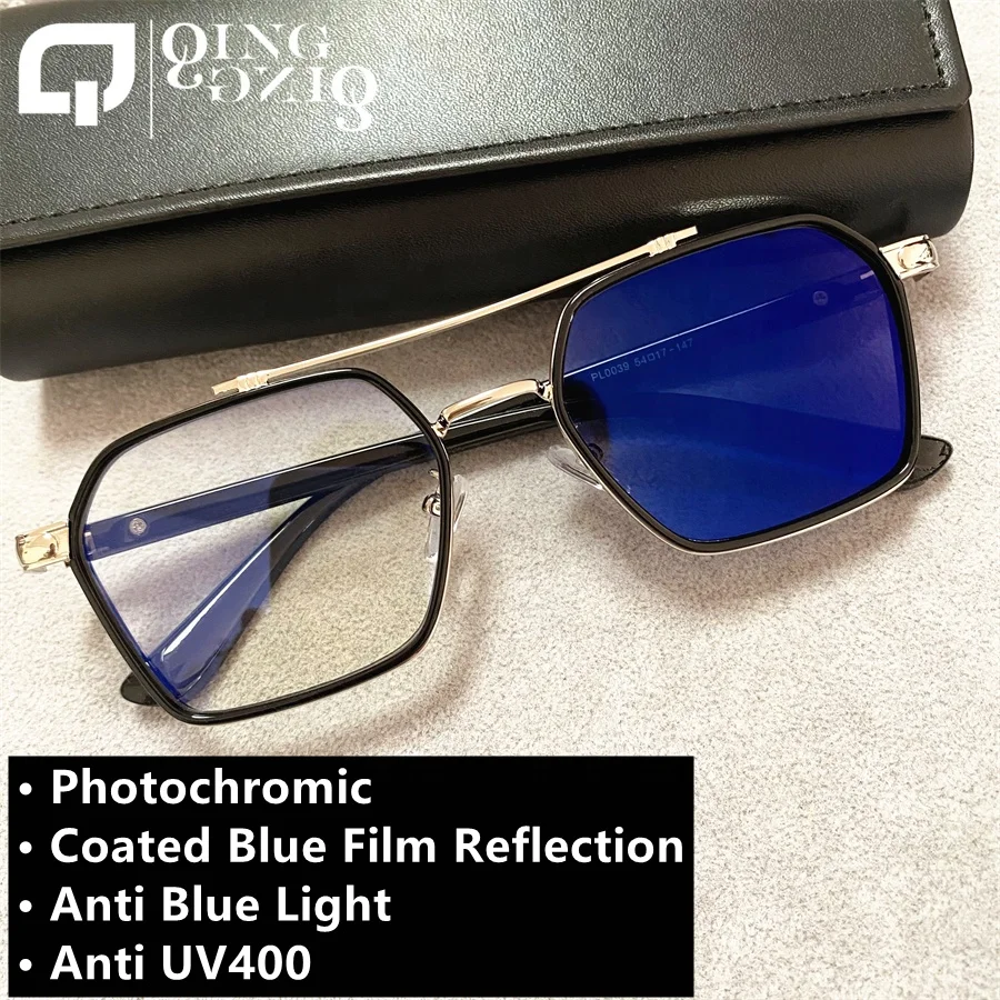 Photochromic Glasses Woman Photogrey Blue Reflective Outdoor Anti