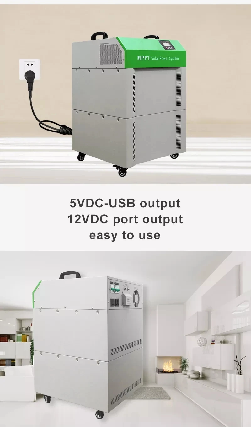 Complete 5000w Solar Power System All In One Kit Solar 5kw Energy Generator Systems