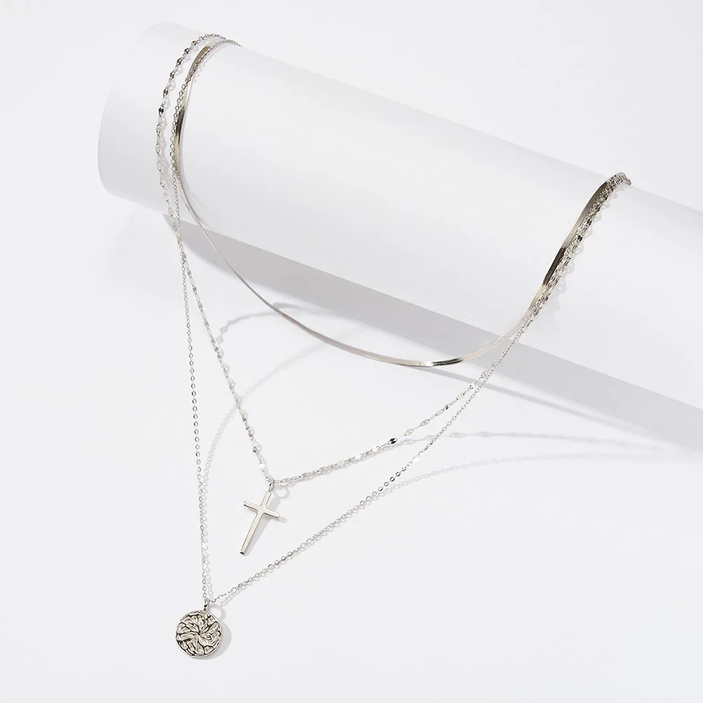RINNTIN Layered Necklace - 14K Gold Plated Chain Choker