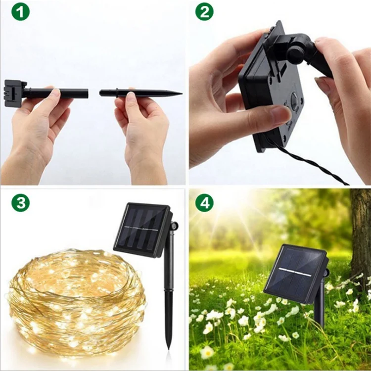 Kanlong хорошо продаваемый Хэллоуин Рождество праздник солнечный свет сада Фея 20 м 200LED гирлянда для домашний