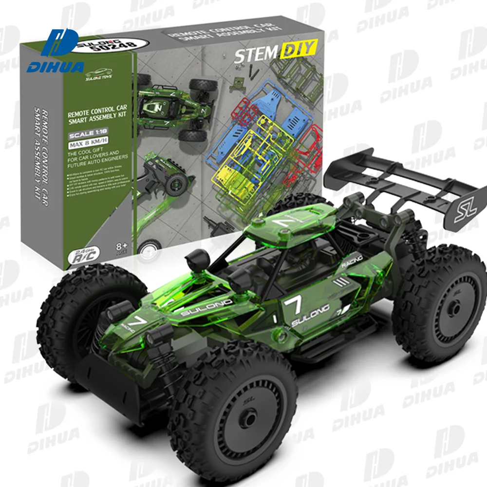 Stem Building Toy 3 In 1 Educational Rc Racer Set Remote Control Car