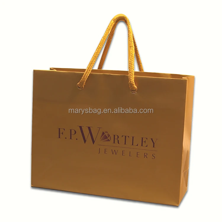 Laminated Eurotote Paper Bag With Matching Macrame Handles - Buy