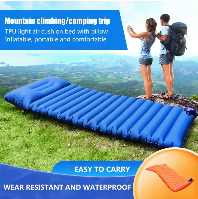 Waterproof Ultralight Inflatable Sleeping Mat Inflating Sleeping Pad Camping Air Mattress for Backpacking Hiking details