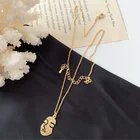 Necklace Rose Gold Plated Short Necklace Personalized Abstract Face Alloy Pendant