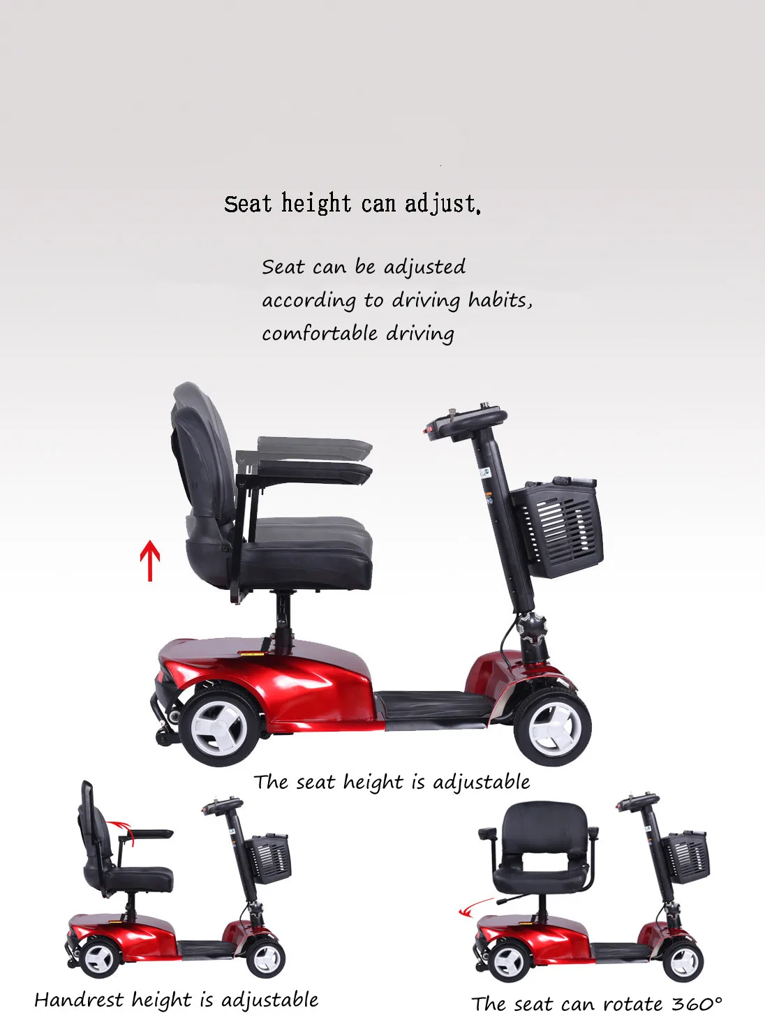 best selling Scooter mobility design 180W 24 V Lead-Acid battery for the Aged and handicapped