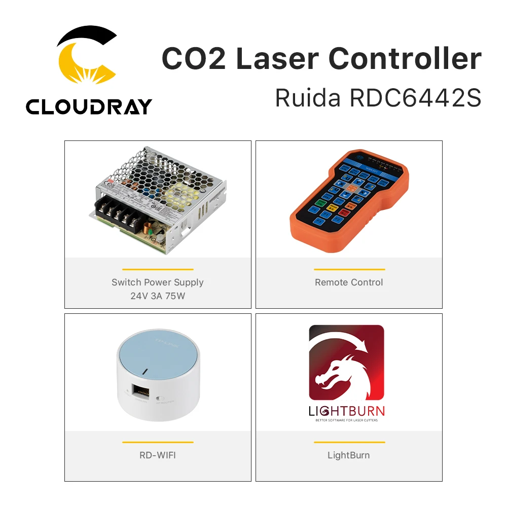 Cloudray CO2 Laser Controller Muti Language Ruida RDC6442S