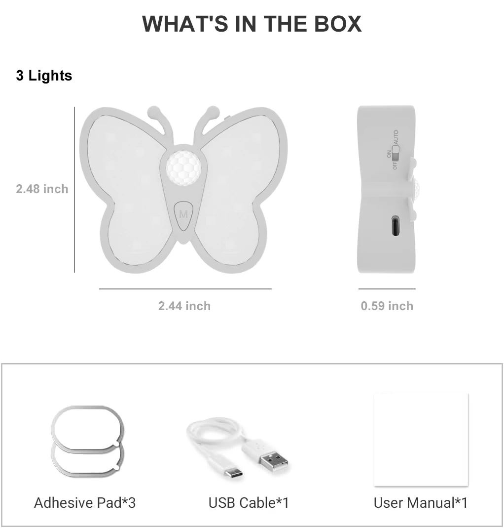 product led night lamp with motion sensor rechargeable usb night light 2 colors for room kitchen cabinet bedside table lamp-44