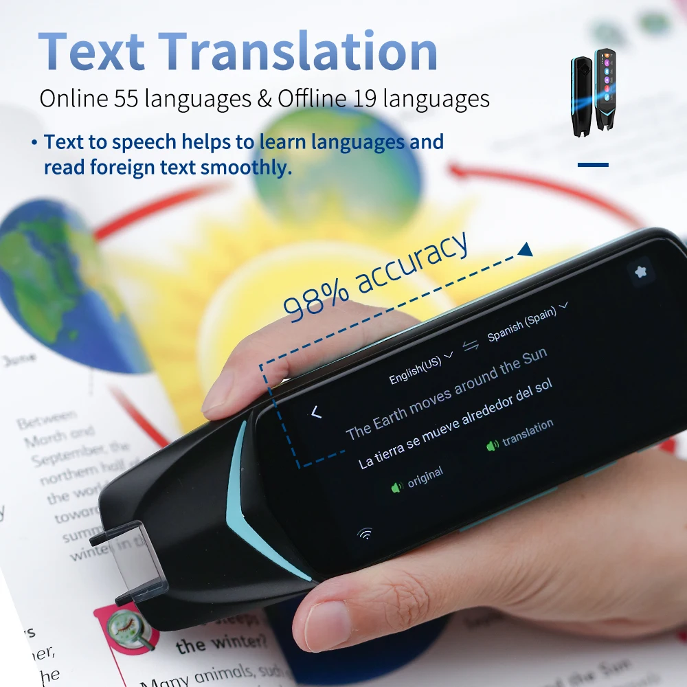 NEWYES Multi Languages Scan Reader Translation Hebrew Japanese Instant Vocal Online Translator Pen