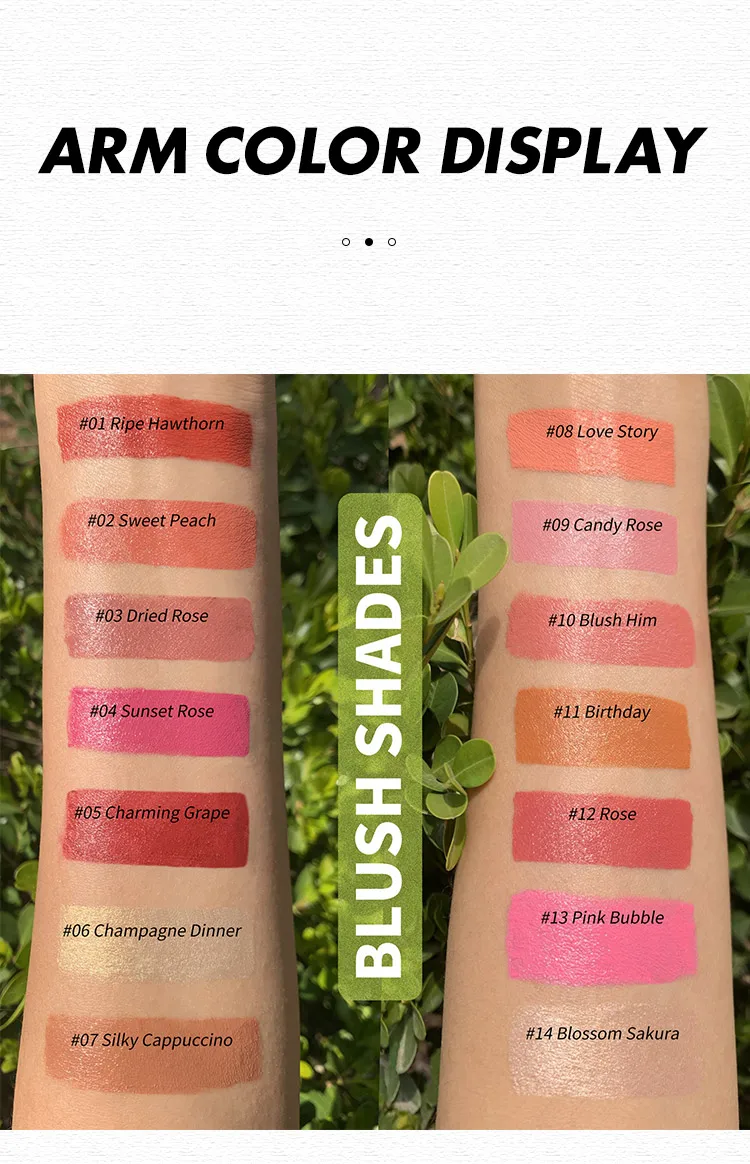 Makeup Cream Blush & Contour Vegan Cruelty Free Luxury Cheek Tint Long