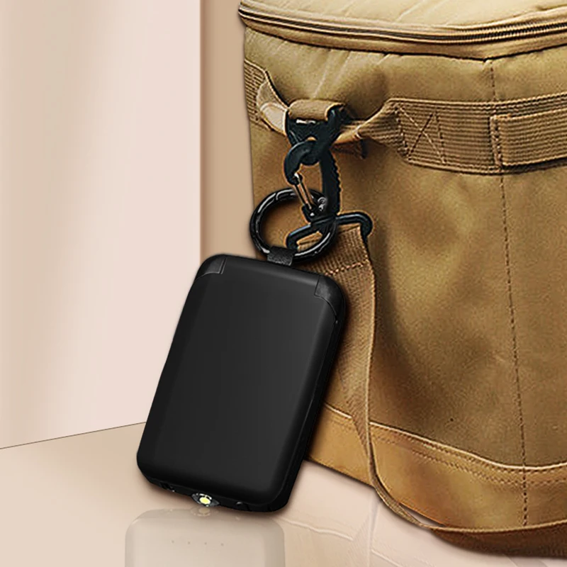 Personnalisable 2 Cables Type C Emergency Mobile Small Portable Charger Mini Keychain Power Bank 4000mah With Logo