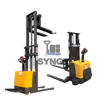 SYNGE New Stand-on Full Electric Stacker Pallet 2ton 1.5 Ton with Battery Forklift