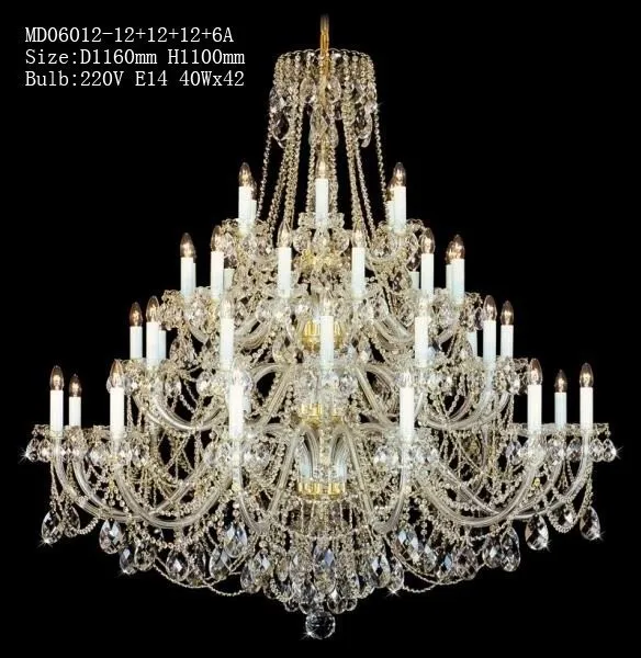 MEEROSEE Luxury Candelabro Crystal Chandelier from Zhongshan Lighting Factory MD87061