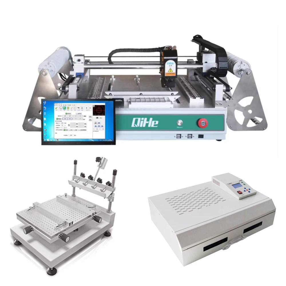 QIHE TVM802 Dual Vision Built-in Computer SMT Machine