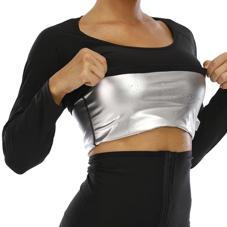 Hot Sale Effective Sauna Suit Shaper Women Slimming Tops  Long/Short Sleeve Shirts Sauna Trainer Top