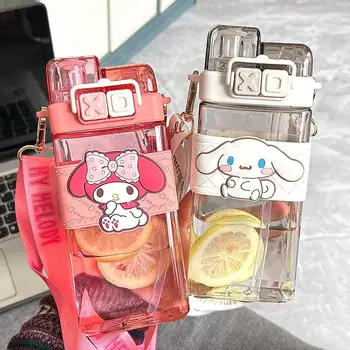 Kawaii Sanrio Water Bottles Cute Anime Cinnamoroll Kuromi Cartoon ...