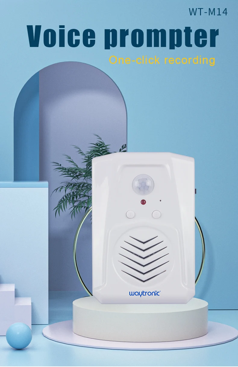 High Sensitivity PIR Motion Sensor Alarm Voice Player Wireless Home Security Alarm System with Recordable Sound