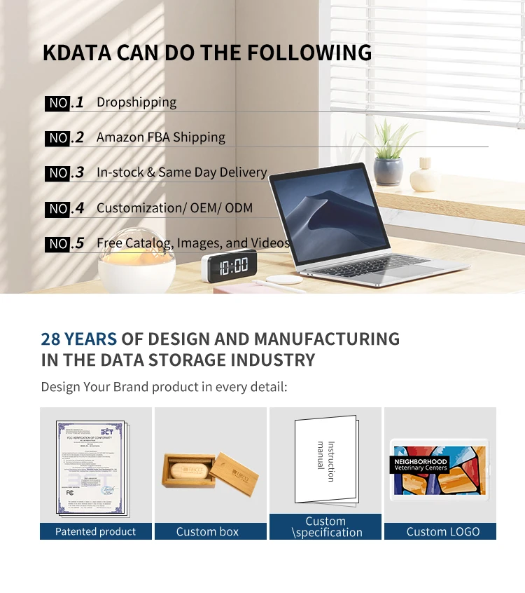 KDATA USB Pendrive - Custom Logo, 64GB, 128GB Capacity