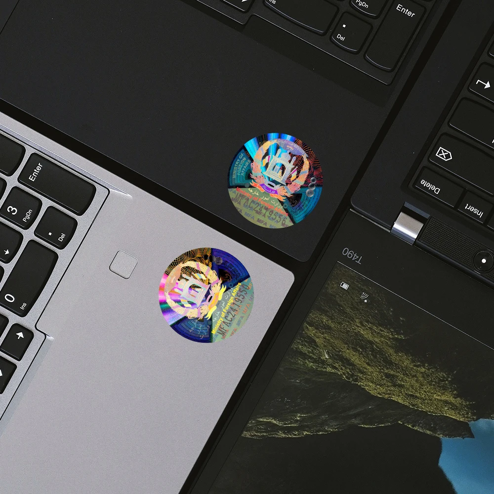 Customized Printing Tamper Evident Anti Counterfeiting Hologram Stickers Tamper Void