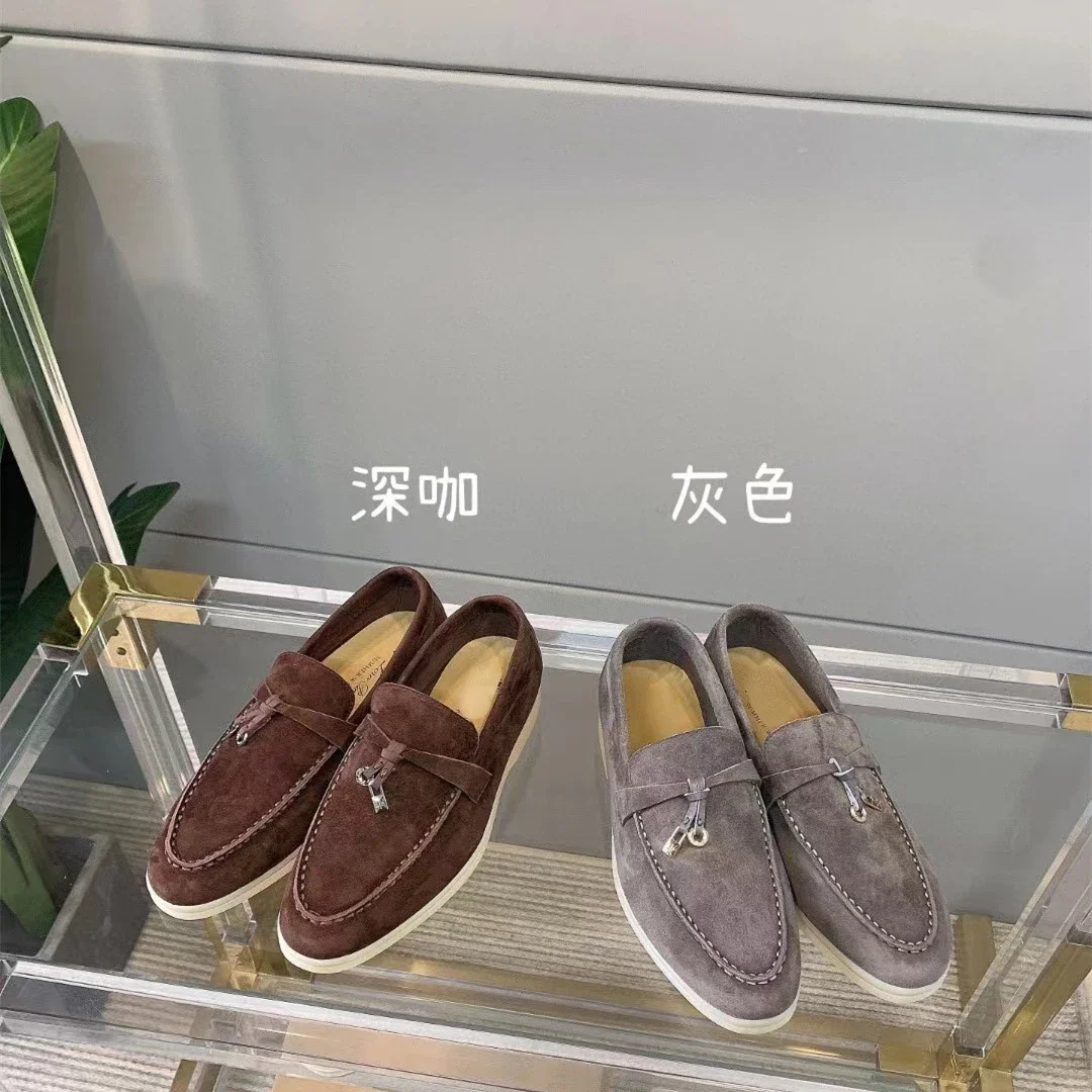 Lace-up Retro Loafers Walnut Color Cowhide