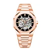rose gold stainless steel strap and case
