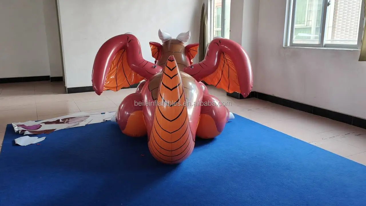 Custom Red Dragon PVC Inflatable Cartoon Animal Models for Advertising Toys
